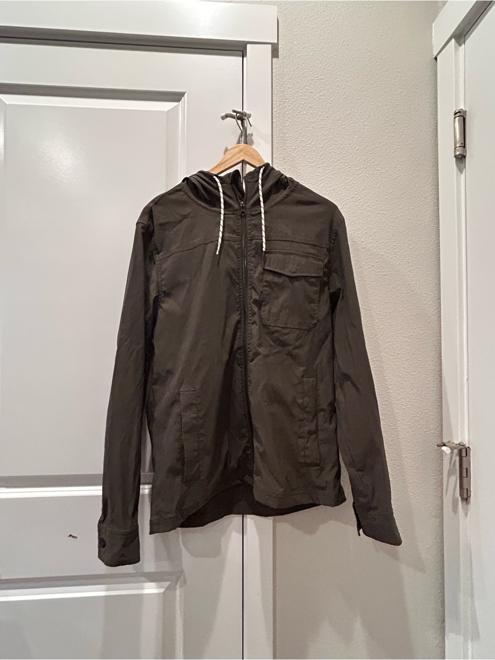Men's Hooded Military Field Jacket in Brown